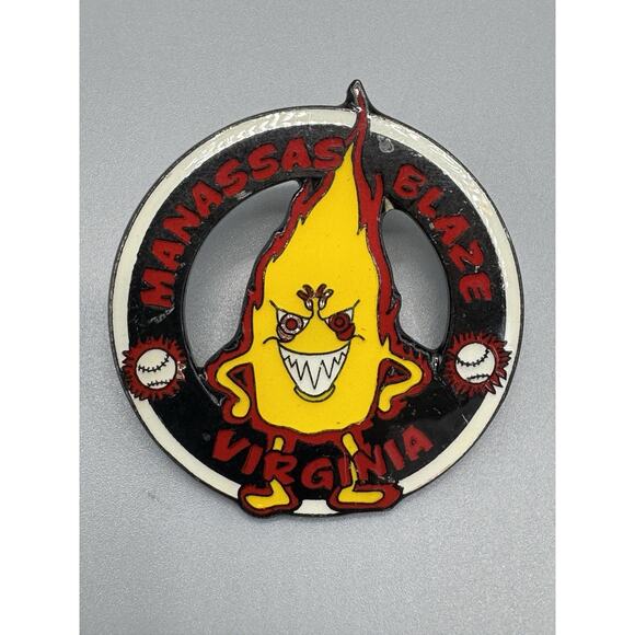 Vintage Manassas Virginia Blaze Athletics Softball Team Lapel Pin - Picture 1 of 4